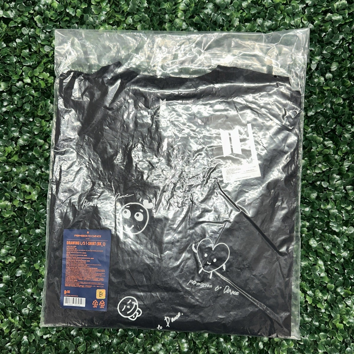 BTS 会場限定グッズ PTD ラスベガス drawing Tシャツ New Official BTS PTD Permission To Dance BLK Drawing Doodle L/S