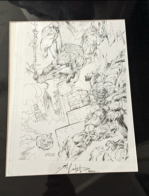 Spider-Man Signed Original Comic Art Sketch Drawing - Comics Theme
