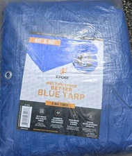 Multipurpose Blue Tarp 40' X 60' 5 MIL thick with Grommets