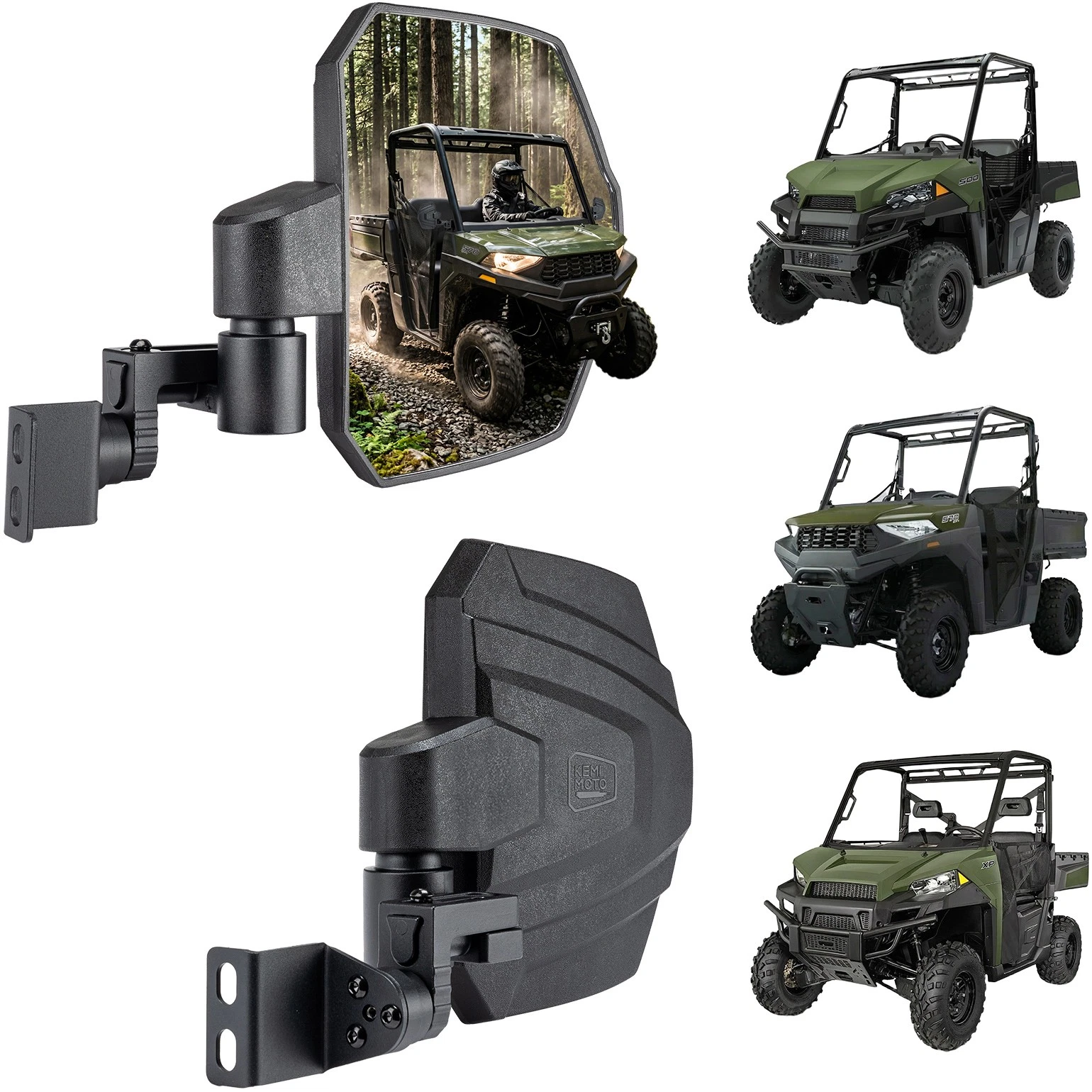 KEMIMOTO Side View Mirror for Polaris Ranger Ranger 500/570/XP 900 2015-2026