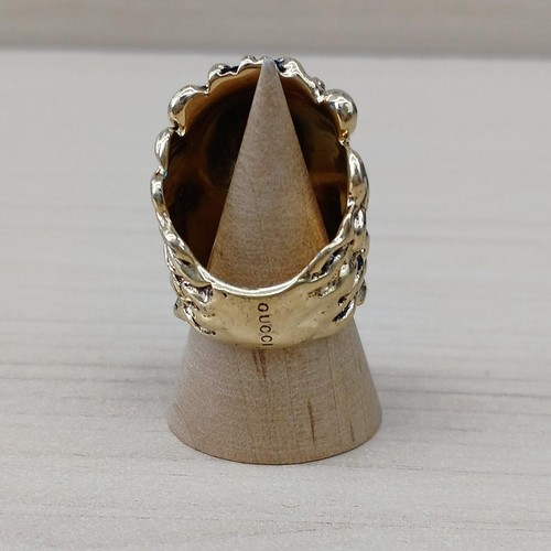 Gucci Löwenkopf Ring Gold Blau Stein Messing Schmuck Größe 9 Vintage Gebraucht Japan - Bild 6 von 13