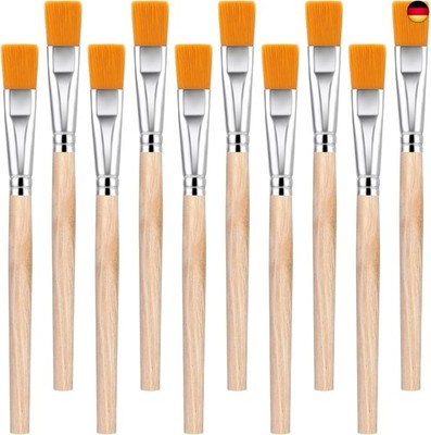 Pinsel Set,Ymapinc 10 Stück Pinsel Flach Nylon Malpinsel Kleine Künstlerpinsel P