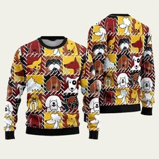 Funny Dog Sad Face Christmas Ugly Christmas Sweater