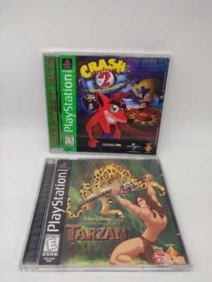 Crash Bandicoot 2 Cortex Strikes Back Complete Tested & Tarzan PS1