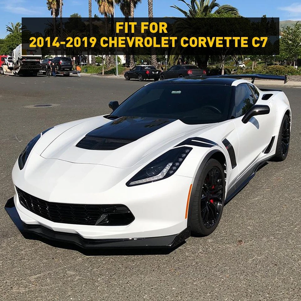 Smoked Front & LED Rear Side Lights Marker Lens For 2014-2019 Chevrolet Corvette - Image 2 of 4