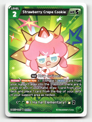 Strawberry Crepe Cookie (U) - CookieRun: Braverse TCG - Arena of Glory