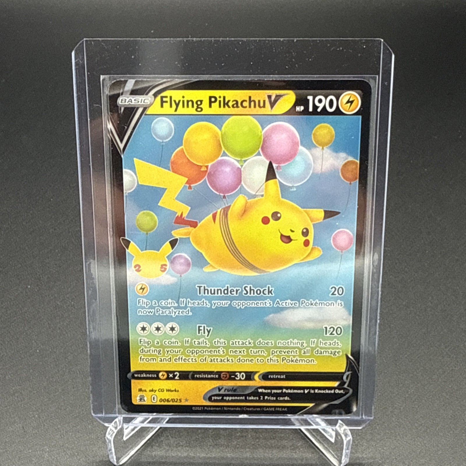 Pokémon TCG Flying Pikachu V Celebrations Holo Ultra Rare Card 006/025 NM