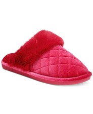 Charter Club Women's Quilted Hoodback Boxed Slippers Classic RED Size 11-12 NEW
