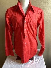 Vintage Kent Collection by Arrow Red Button-Up Shirt Sz 33