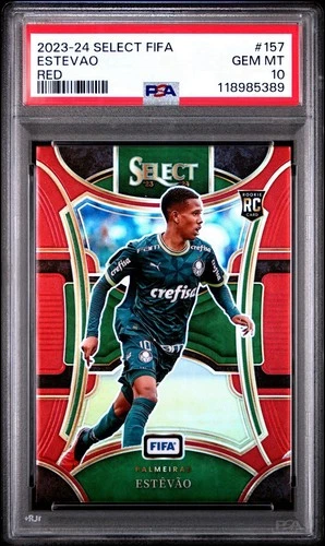 2023-24 Panini Select FIFA #157 Estevao - Red RC rookie PSA 10