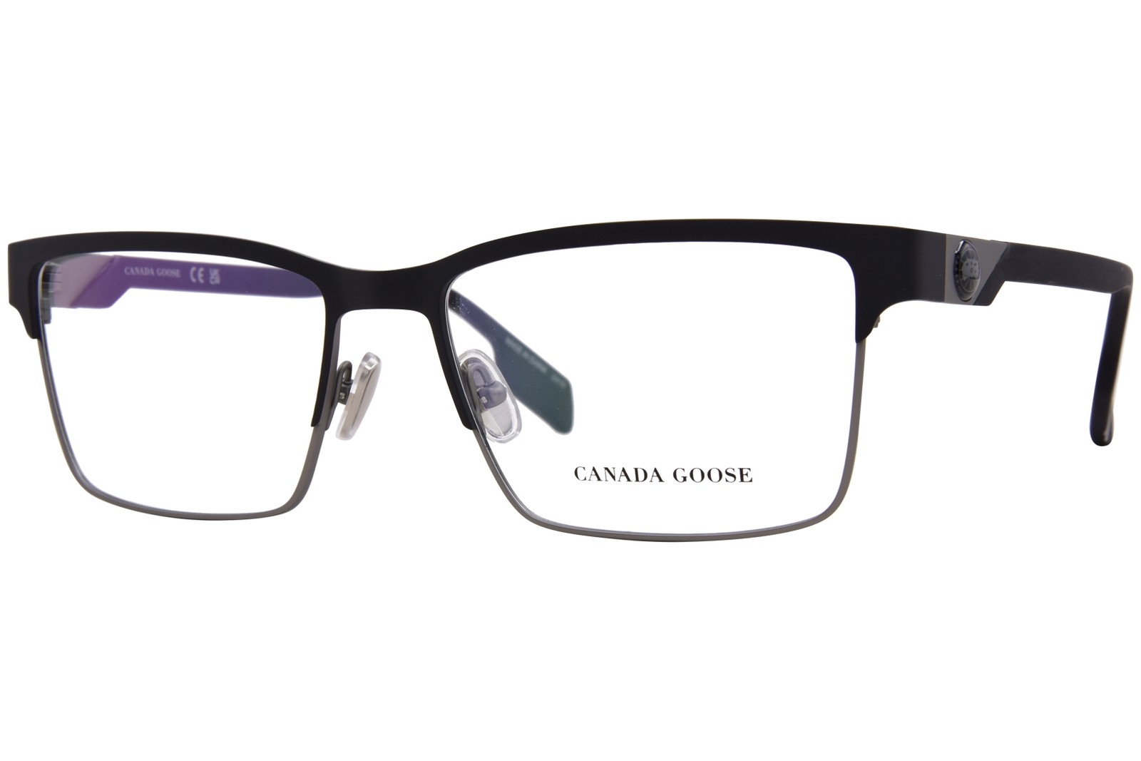 Canada Goose GC25504 002 Очки мужские матово-черные с полной оправой прямоугольной формы 59 мм 45890₽