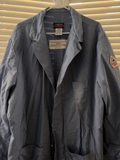 Bulwark FR FLAME RESISTANT Unisex light blue Lab Coat CHEMISTRY XXL Cat 1 2112