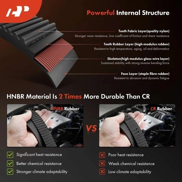 Kit de correa de distribución del motor con bomba de agua para 03-05 Subaru Forester 2.5L-H4 Foto 4 de 4