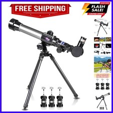 Kids Telescope for Beginners with Tripod Stand  3 Eyepieces 20x, 30x, 40x  ...