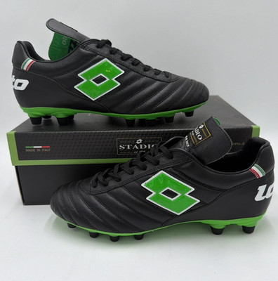 Lotto Stadio OG II FG Soccer Cleats Black Spring Green Men s Sizes