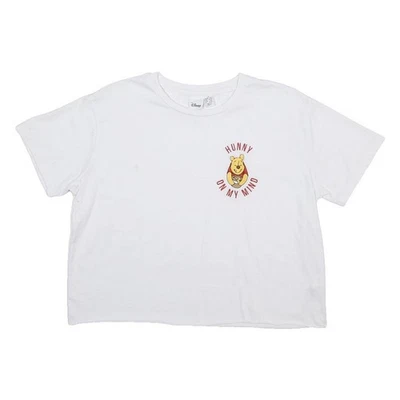 DISNEY T-Shirt Graphique Blanc Winnie l&39;Ours Col Rond Manches Courtes UK 10 - Photo 1/4