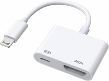  Apple MFi Certified Apple Lightning to HDMI Adapter for iPhone to TV, 1080P Di