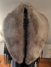 Vintage Genuine Luxurious Large Lined Wide Fox Fur Collar