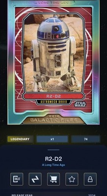 Topps Star Wars Digital Card Legendary A Long Time Ago Iridescent Silver R2-D2