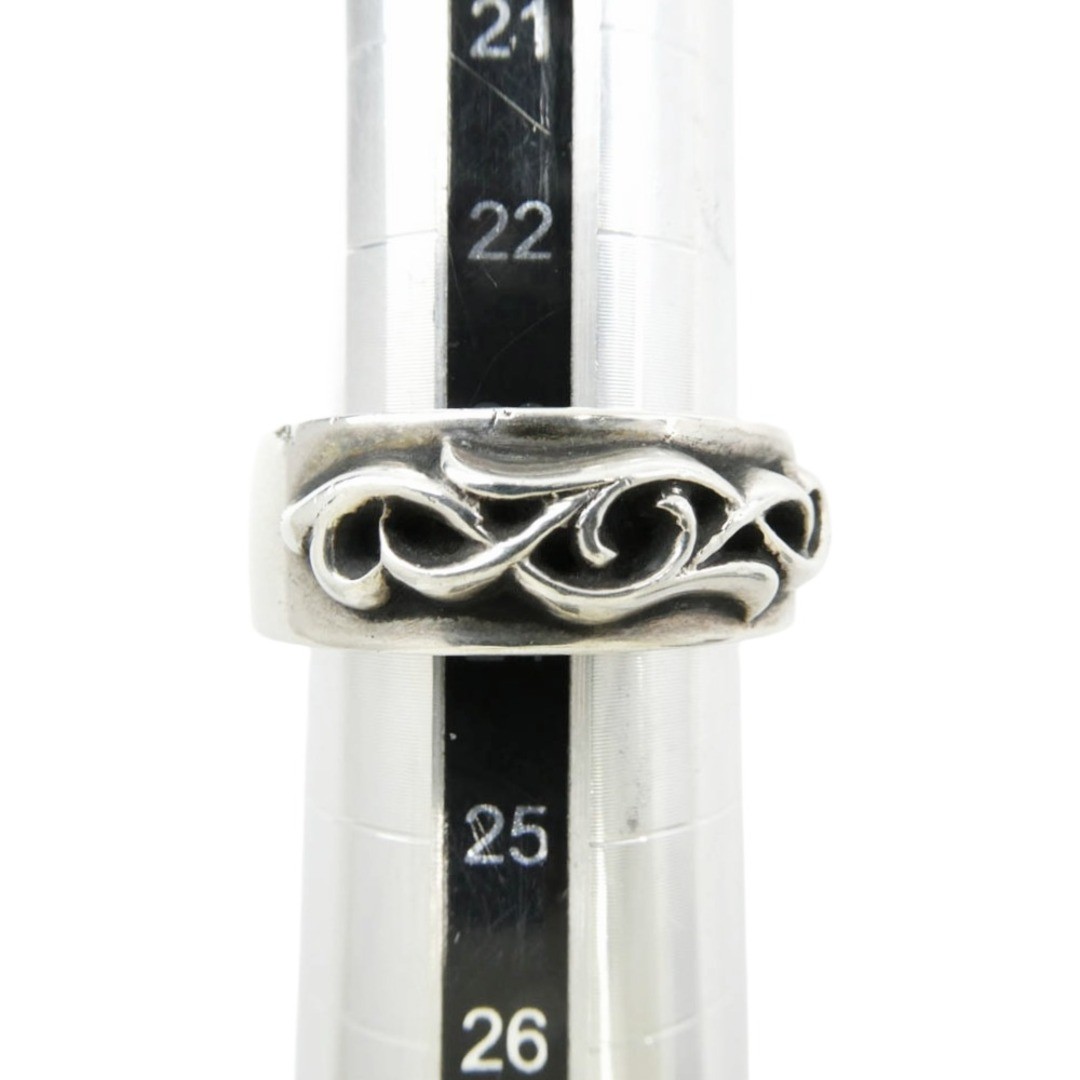Chrome Hearts DBL Narrow Vine Band Double Ring Silver Size 24 Used LIFE-0 thumbnail 9