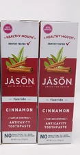 2 Pack - JASON Fluoride Cinnamon Tartar Control Toothpaste, 4.2 oz each