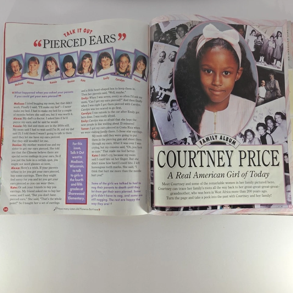 American Girl Doll Magazine W Paper Doll #1 Courtney Price ‘92 Premier Ed Excell - Image 4 of 4