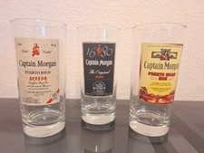 Captain Morgan Spiced Rum Shot Glasses Set of 3