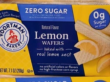 LOT of 4 LEMON Voortman Sugar Free Cookies 7.1 oz Wafer Packs New Exp April 7 26