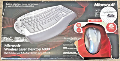 Microsoft Wireless Laser Desktop 6000 Keyboard Mouse Combo NEW Open Box
