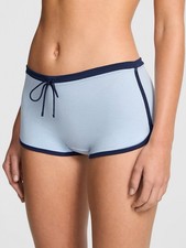 Victoria's Secret PINK - M Cotton Dorm Boyshort Panty Light Blue Medium Football