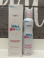 NEW Bliss Hide  Glow Seek Firming Luminous Tinted Spray 4 oz Fair- Medium Glow