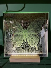 Butterfly Laser Etched Glass Mirror 12  x12  Great Gift For Mother Or Wife