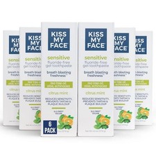 Sensitive Fluoride-Free Gel Toothpaste Citrus Mint 4.5 oz Each Pack of 6