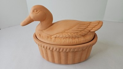 Cuisine Concepts Clay Stoneware Duck Goose Tureen Baker Baking Dish