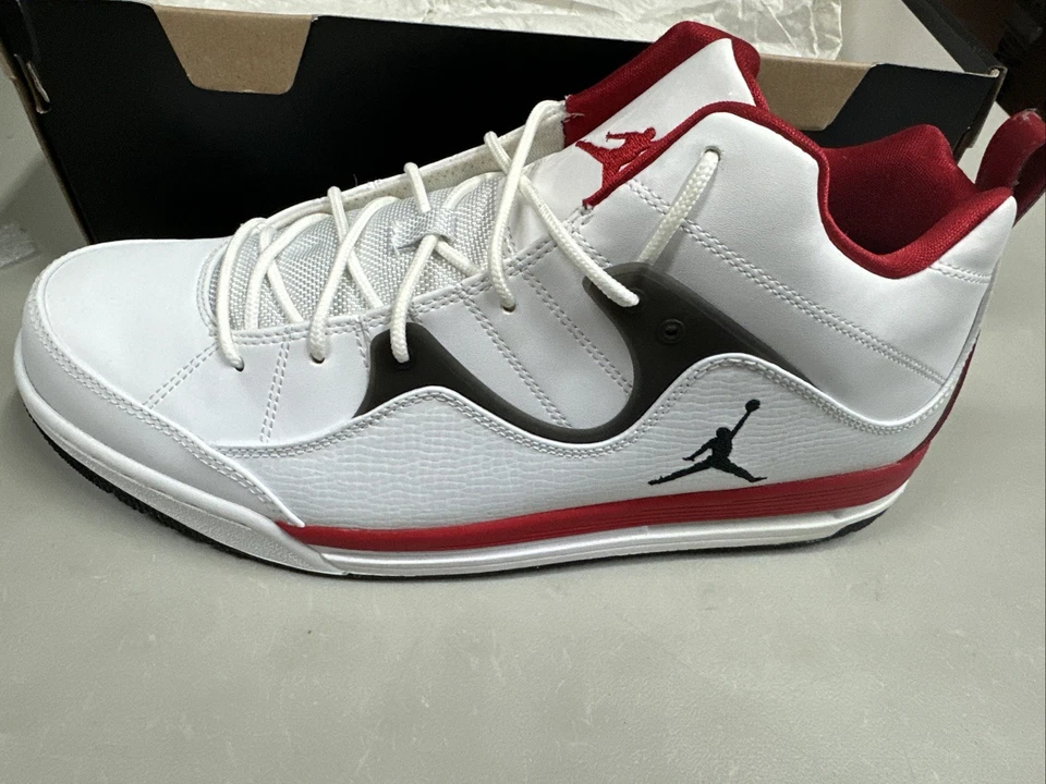 Jordan Flight TR 97 Mid White Negro Gym Red Zapatillas deportivas para hombre 12 Nuevas en CAJA Foto 3 de 4