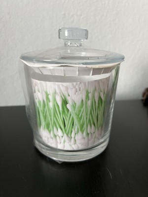New Better Homes & Gardens GLASS  Apothecary 6  Vanity Jar ~ Clear, Storage