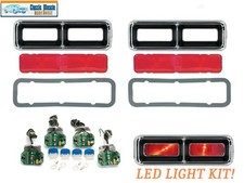 1968 Camaro Rs Complete Dakota Digital Led Tail Light Kit Bezels Lens - Pair