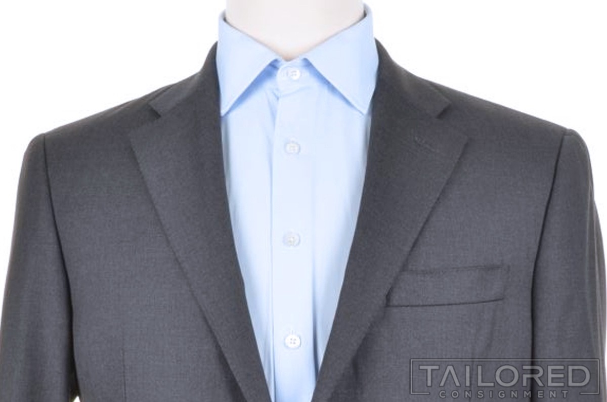 HICKEY FREEMAN Recent Solid Gray 100% Wool Blazer… - image 3