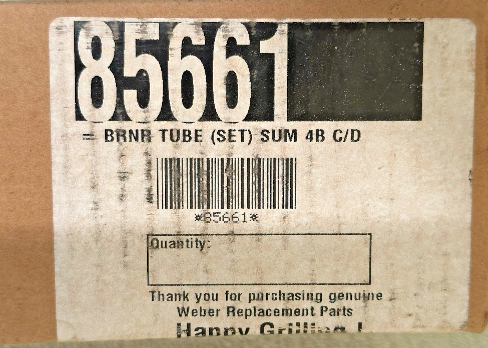 Weber Grill Parts 85661 BRNR TUBE (set) SUM 4B C/D - Sealed 