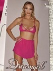 Women’s Brand New Bra & Short Set Dreamgirl Size Med Pink