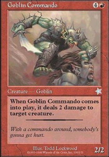 MTG Goblin Commando, Starter 1999, Lightly Played, English