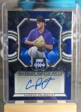 Carson Palmquist 2023 Panini Elite Extra Edition - Hidden Gems Blue  AUTO
