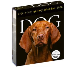 Workman Publishing,  Dog Gallery 2026 Desk Calendar, 6.25'' X 7.25'', Daily Cale