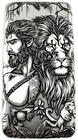10 ozt 999 Fine Silver Art Bar- LION MAN - ADAMO TECHNE - Limited Edition