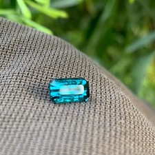 GIE Certified 5.8 Ct Natural Neon Blue Paraiba Tourmaline Cushion Loose Gemstone