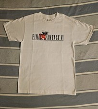 Final Fantasy VI 6 Double Sided White T Shirt Game Square Enix Size Small NWOT