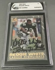 REGGIE WHITE 1992 FLEER ULTRA FOOTBALL AUTO SIGNED GAI SLABBED AUTHENTIC RARE