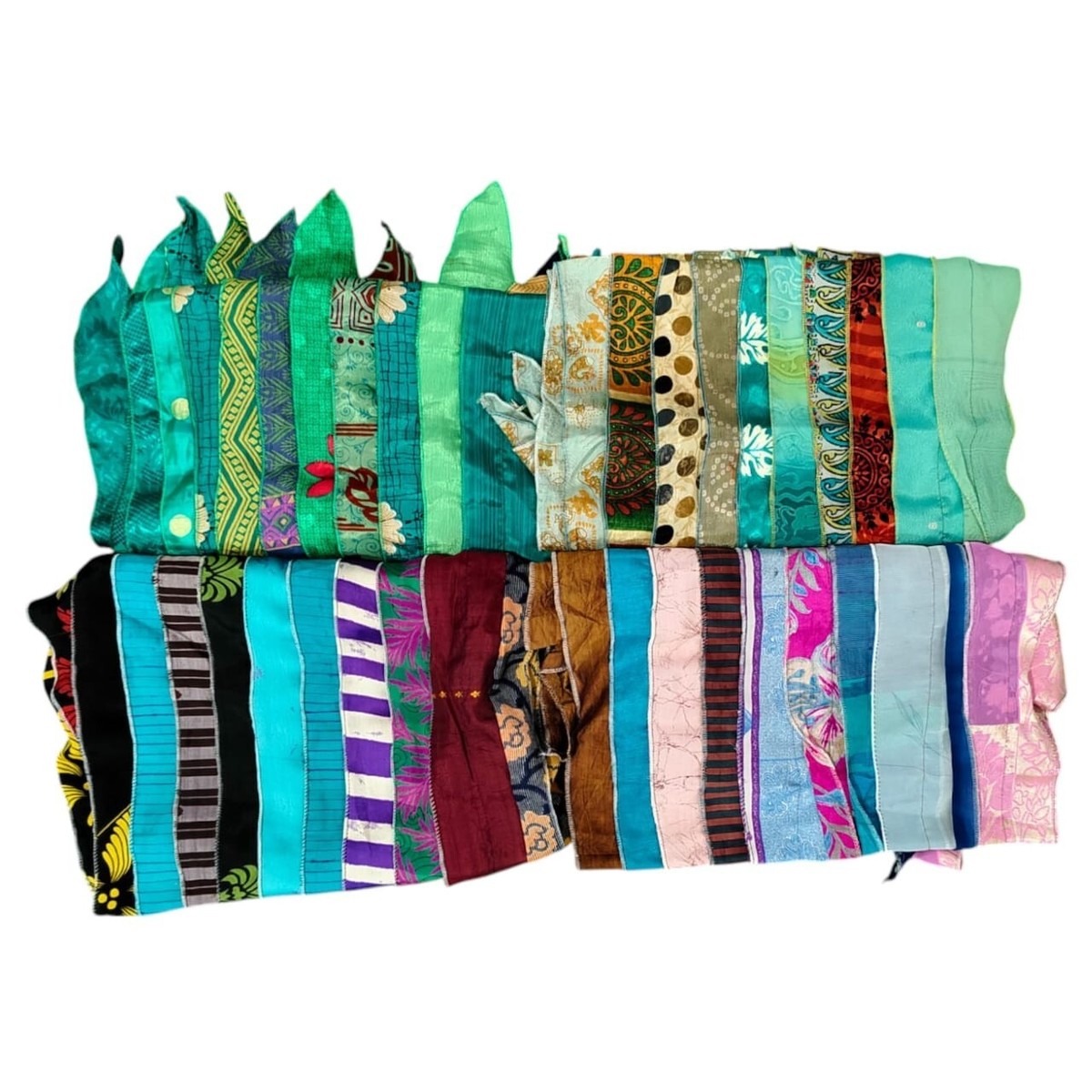 Vintage Silk Sari Fashion Scarf Wraps Stole Patchwork Stole  display picture 1