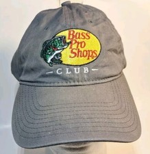 BASS PRO SHOPS CLUB GRAY STRAPBACK BASEBALL DAD HAT CAP