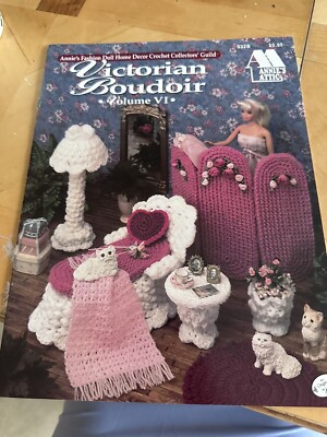 CROCHETED Fashion Doll Home Decor - Victorian Boudoir Vol VI- Annies Attic 532B